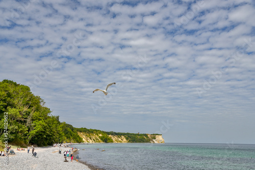 Strand am Fischerdorf Vitt auf der Insel R  gen