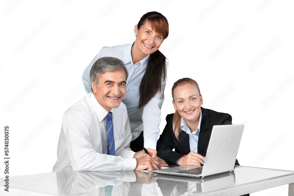 Portrait of Business People Working with Laptop Portrait of Business People Working with Laptop