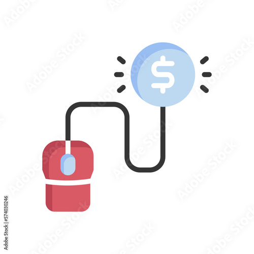 pay per click icon for your website design, logo, app, UI. 