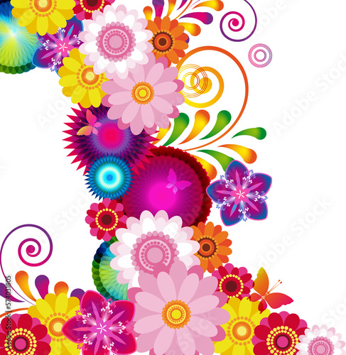 Gift festive floral design background.