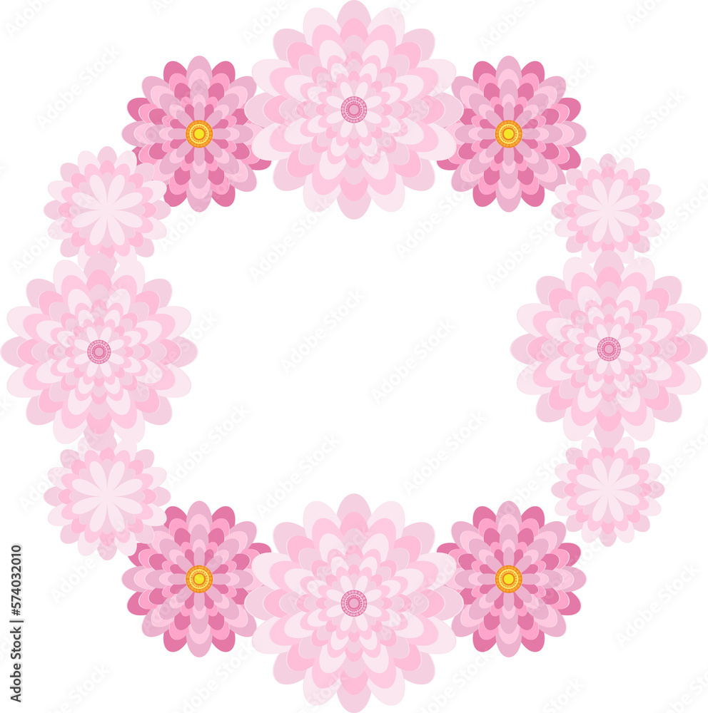 Spring congratulatory floral background. Festive paper flowers on a square light frame. Grunge bright pink background. Spring congratulatory floral background. Festive paper flowers on a square light frame. Grunge bright pink background.