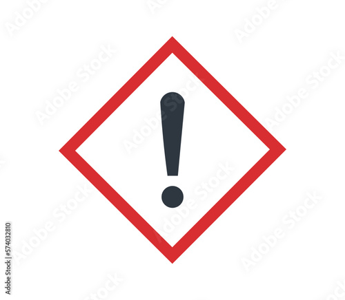 Exclamation mark pictogram. 