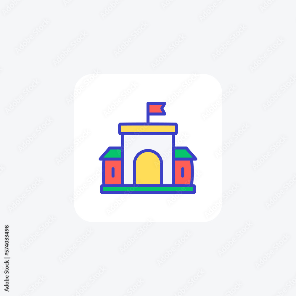 Collage, building�fully editable vector fill icon 
