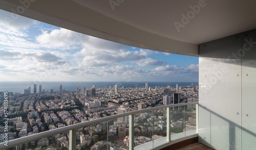 Tel Aviv view from the balcony of a new apartment on a high floor © Алексей Голубев