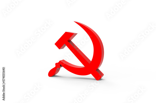 Billede på lærred Soviet Union sickle and hammer symbol. 3d Stock İmage.