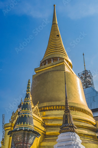 Gold Pagoda Phra Siratana Chedi Grand Palace Bangkok Thailand photo