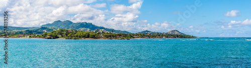 A view across the bay at Puerto Plata in the Dominion Republic on a bright sunny day © Nicola