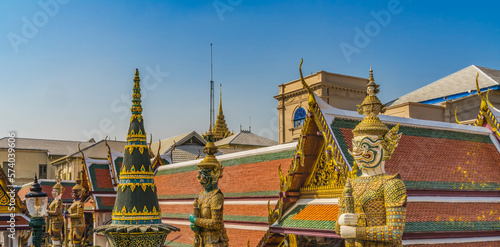 Colorful Guardians Grand Palace Bangkok Thailand © Bill Perry