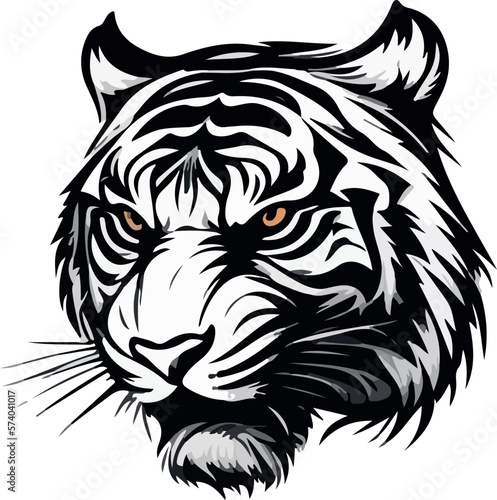 Detailed tiger head