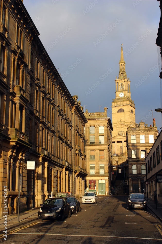 King Street, Newcastle upon Tyne, looking towards All Saints Church.