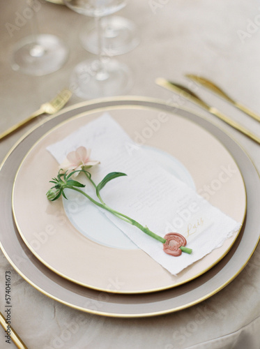 Pink Mauve Dinner Details 