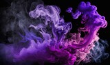  a group of colored smokes floating in the air on a black background with a black background behind them and a black background with a white border.  generative ai