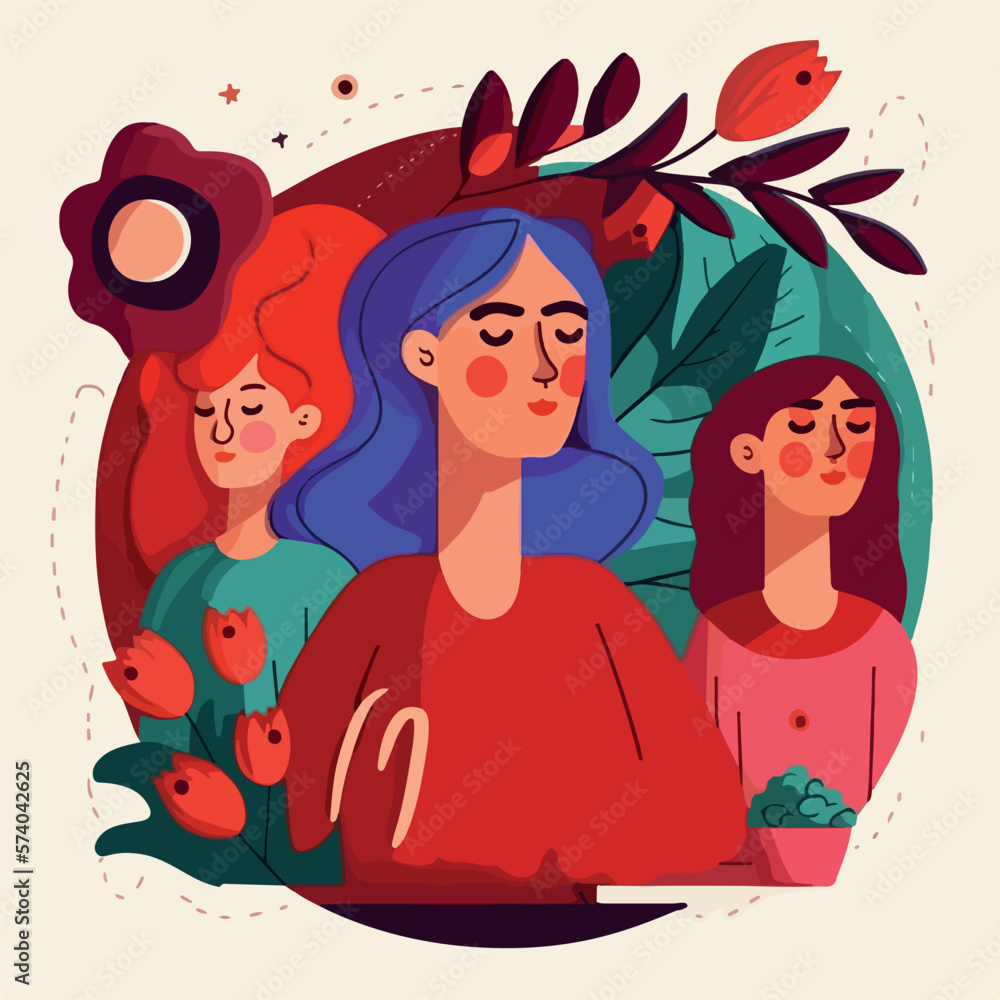 International women's day flat vector illustration