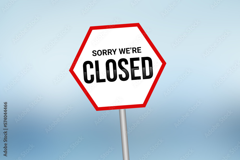 We are closed signboard with blur background. Closed signboard focused with blur backdrop We are closed signboard with blur background. Closed signboard focused with blur backdrop
