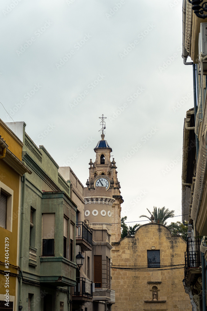 Obraz premium Bell tower in Beniarbeig, Alicante (Spain)