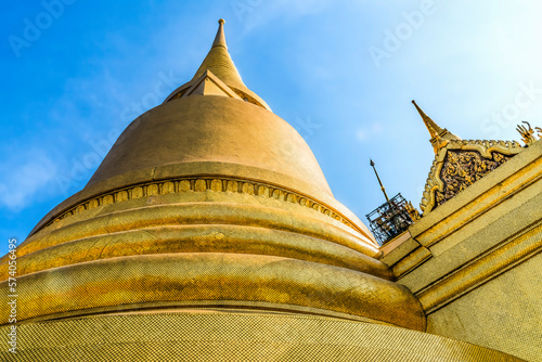 Gold Pagoda Phra Siratana Chedi Grand Palace Bangkok Thailand photo