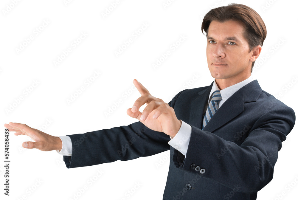 Young handsome businessman isolated on white background Young handsome businessman isolated on white background