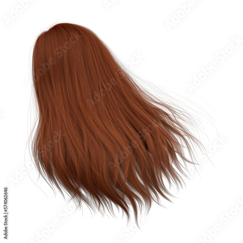 Rendering Straight Brown Hair Isolated Stock Photo by ©grbrenders 583328928