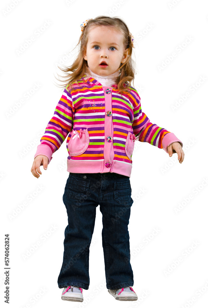 Portrait of young cute girl isolated on white background Portrait of young cute girl isolated on white background