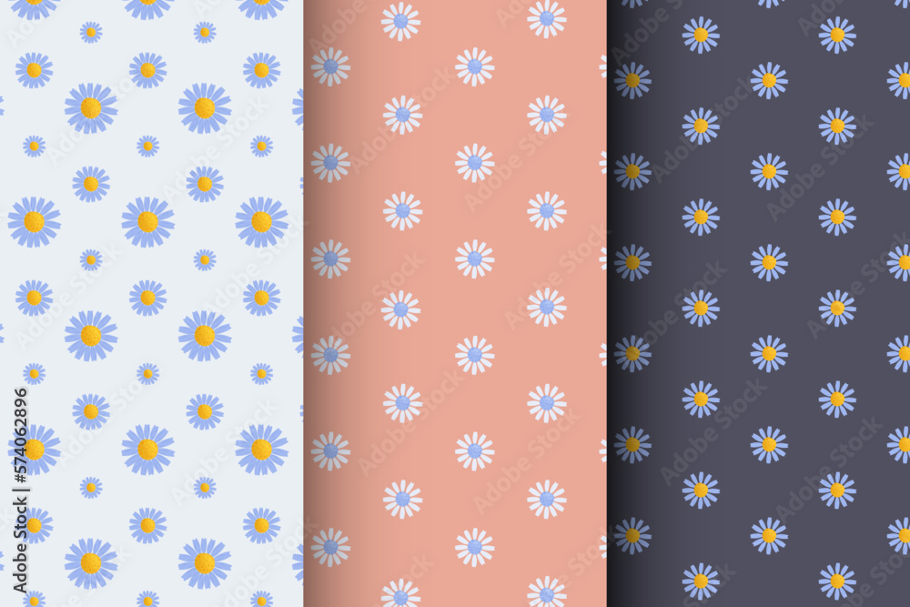 Floral pattern with daisies Floral pattern with daisies