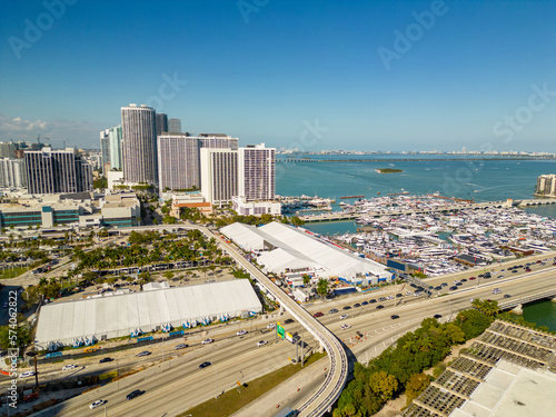 Drone photo Miami Boat Show 2023 © Felix Mizioznikov