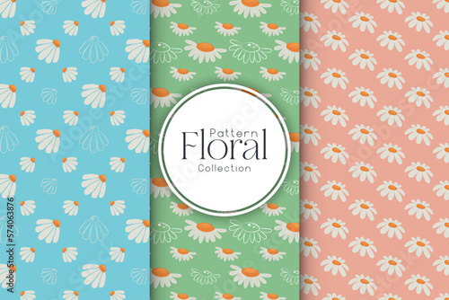 Luxurious pattern with flowers, on a light background