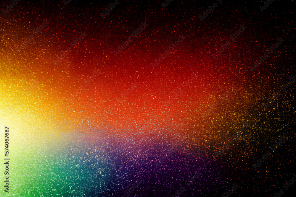 Rainbow sunburst background with glittering stars