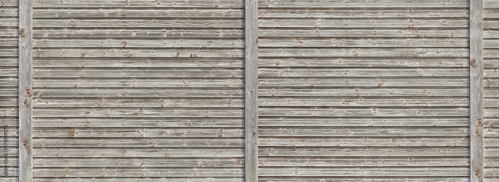 Fototapeta premium Rustic wooden fence, with beautiful grain, detail.
