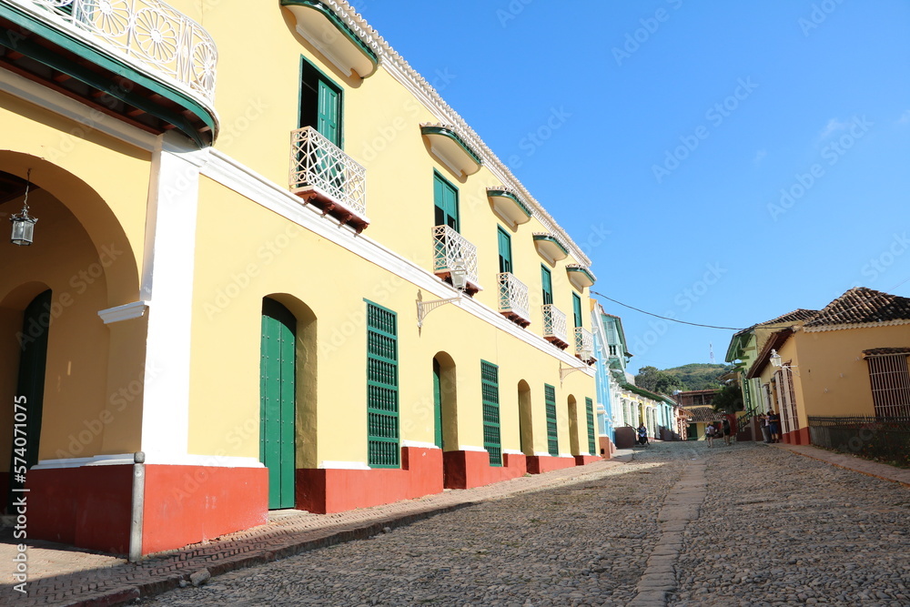 Colorful old street in Trinidad Cuba, Caribbean