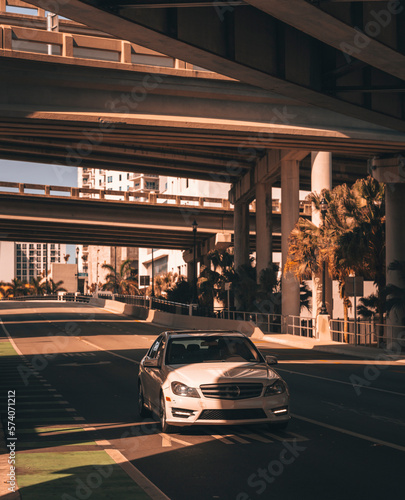 traffic in the city bridge sun reflection car  © Alberto GV PHOTOGRAP