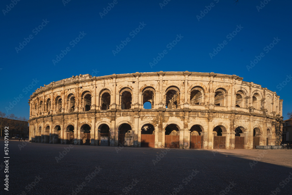 Architecture of the Arena of Nîmes, France