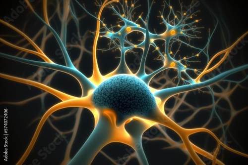 Macro View of Neural Network in the Human Brain, generative ai