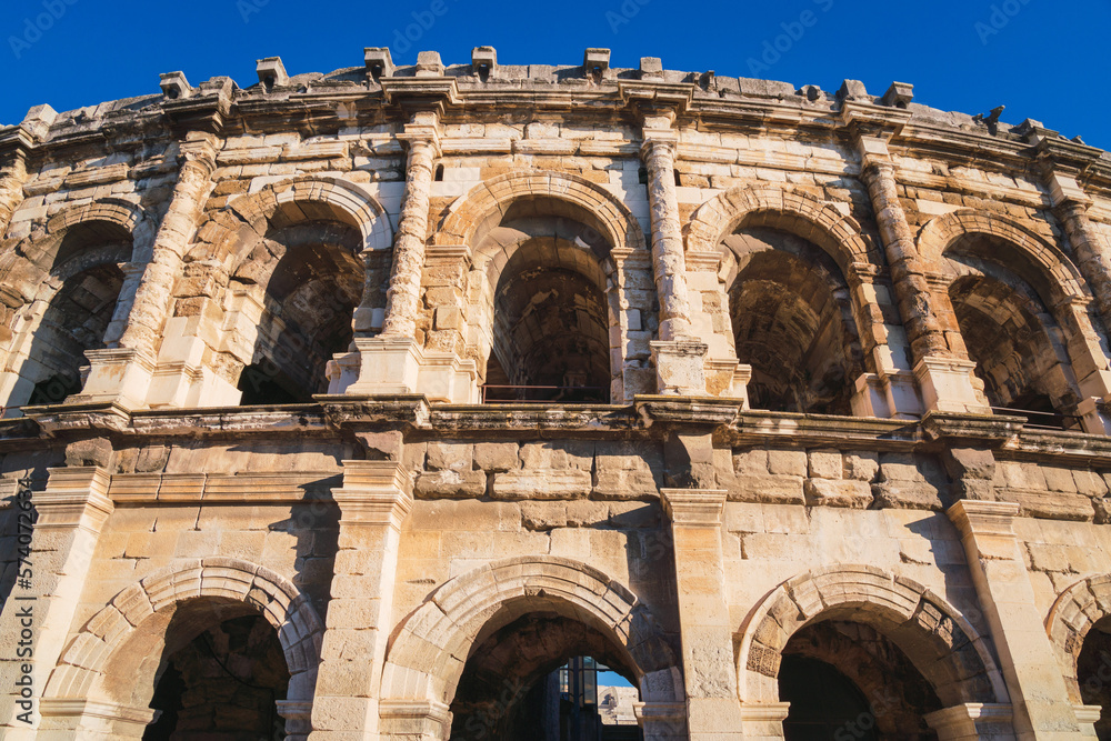Architecture of the Arena of Nîmes, France