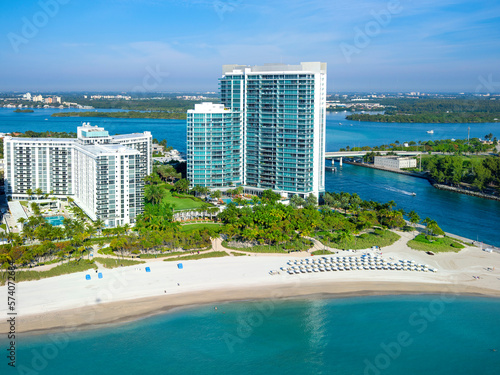 Aerial View of Bal Hour, Beach,Miami Florida