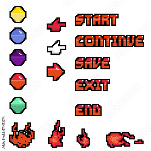 ドット絵　ゲーム風アイコンセット