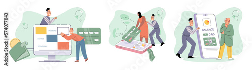 Hacker activity. Hacking computer. Phishing account, steal data, cyber attack. Stealing password. Cyber crime, theft personal information, cyber security spy access. Internet fraud scenes set metaphor