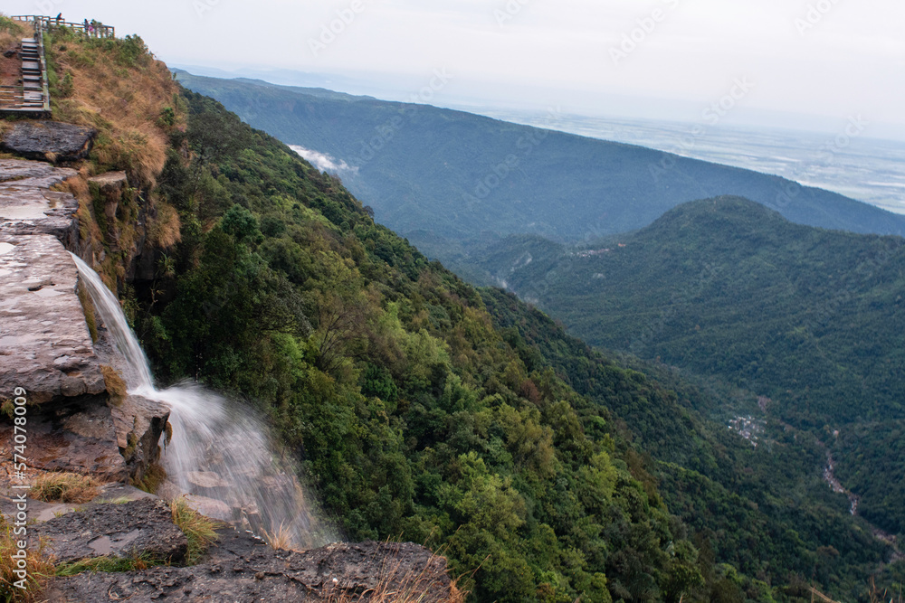 waterfall in the mountains waterfall in the mountains