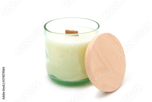 Scented candle for relax isolated on a white background.