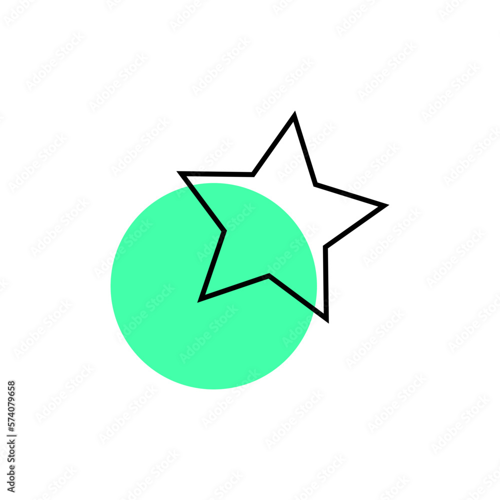 Fototapeta premium Geometric Memphis Abstract Shape Ornament