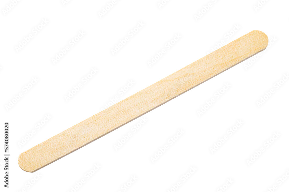 Wooden ice cream stick, isolated on white background with clipping path Wooden ice cream stick, isolated on white background with clipping path