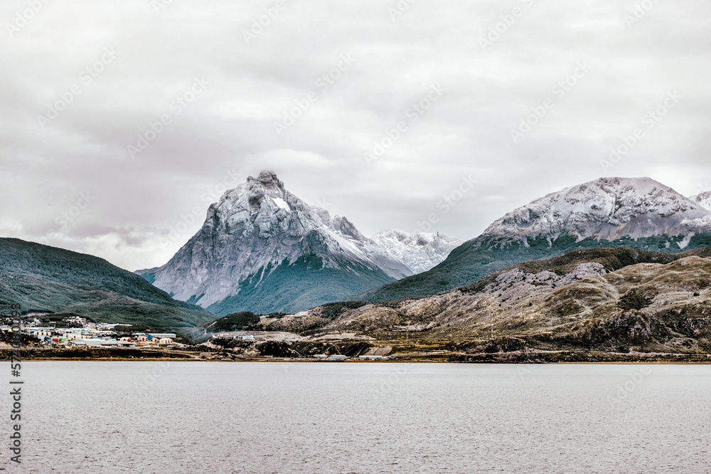 Mountain landscapes and glaciers in the Beagle Channel, Tierra del Fuego, southern Argentina
