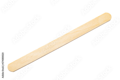 Wooden ice cream stick, isolated on white background with clipping path