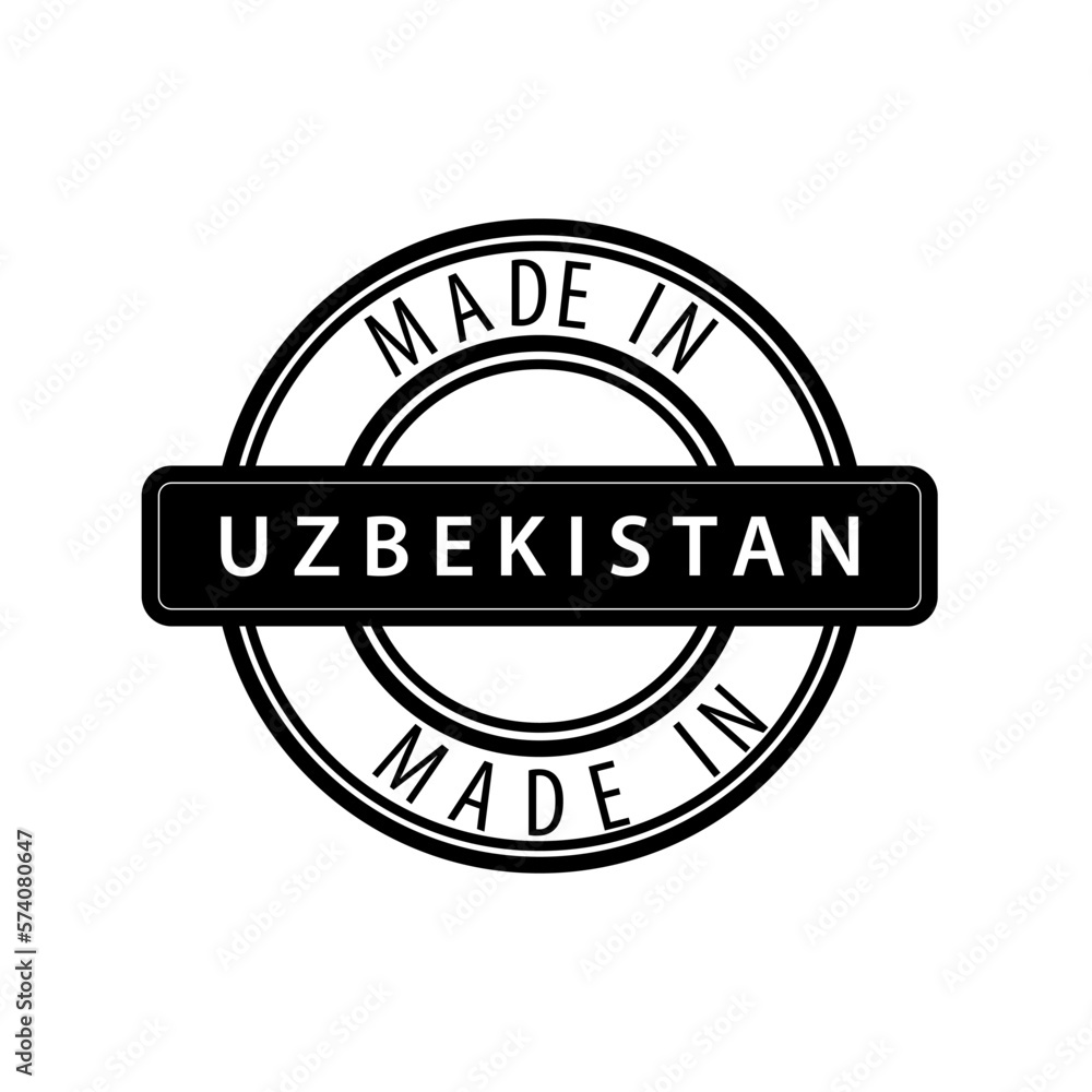 Made in Uzbekistan icon vector logo design template Made in Uzbekistan icon vector logo design template