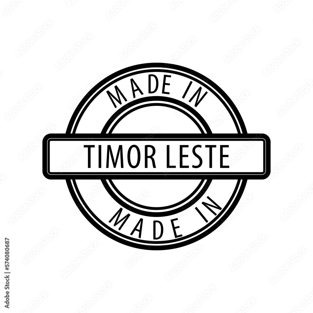 Fototapeta premium Made in Timor leste stamp icon vector logo design template