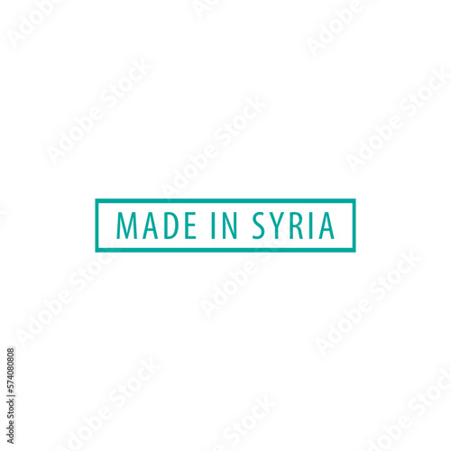 Made in Syria vector logo design template