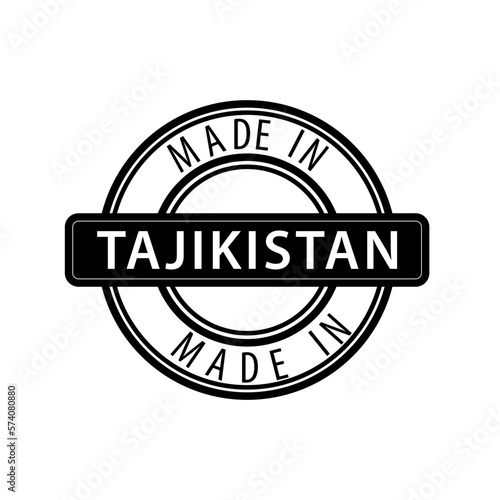 Made in Tajikistan stamp icon vector logo design template