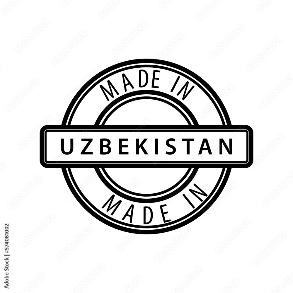 Made in Uzbekistan icon vector logo design template Made in Uzbekistan icon vector logo design template