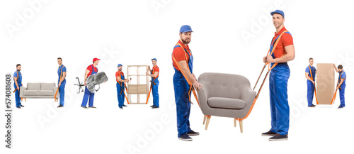 Collage of loaders carrying...