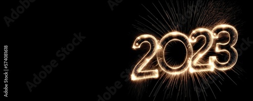 Happy New Year 2023 Fireworks Generative AI