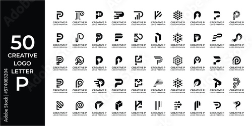 Creative logo design bundle letter P.